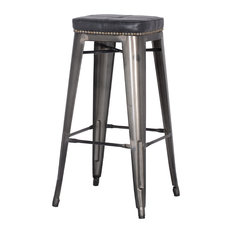 Metropolis Bar Stools, Set of 4, Black