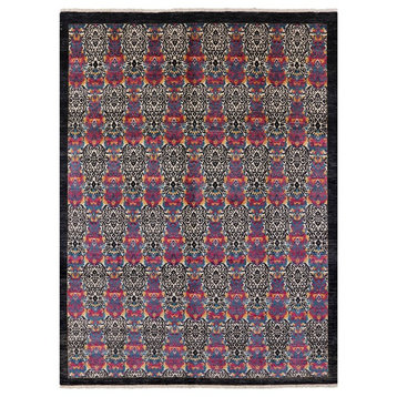 William Morris Hand Knotted Wool Oriental Area Rug 9'x12', Q1848