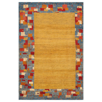 Pasargad Tribal Collection Hand-Knotted Lamb's Wool Area Rug- 4' 2" X  6' 4"
