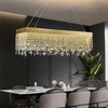 Luxury rectangle/oval chandelier lighting for dining room, kitchen., Rectangle, 33.5''