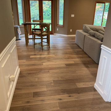 House Remodel - French White Oak Wood Floors and Full Staicase Reconstruction