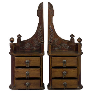 Vintage Victorian Style Oak Dressing Table Accents