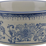 Danny's Fine Porcelain - Dog Bowl M - medium size dog bowl-blue and white 6WX6LX3H