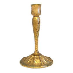 American Tiffany Furnaces Bronze Dore Candlestick Table Lamp Base - Products