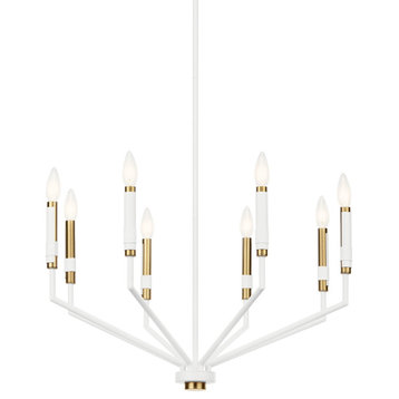 Kichler 52349 Armand 8 Light 26"W Taper Candle Chandelier - White