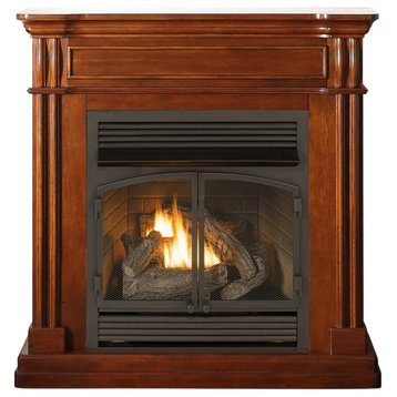 Duluth Forge Dual Fuel Ventless Gas Fireplace, 32,000 BTU, Remote, Autumn Spice