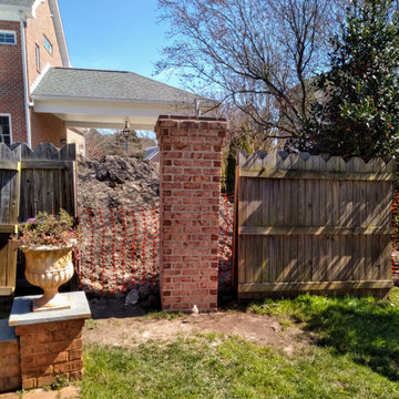4 Columns Created to Accent Fence Line