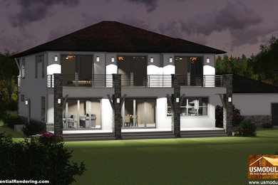 Example of a trendy home design design in San Diego