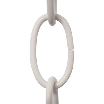 RCH Hardware Steel Standard Link Chandelier Chain, 3', White, U38