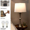 Set of 2 Table Lamps With USB Charging Ports, Touch Control, and LED Bulbs