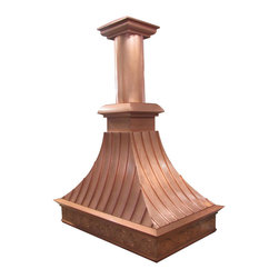 Custom Copper Island Range Hood #29 D - Range Hoods And Vents