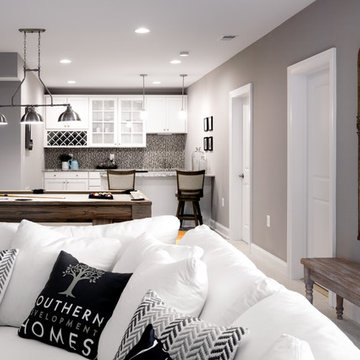 Villa with open concept floorplan and first floor master bedroom