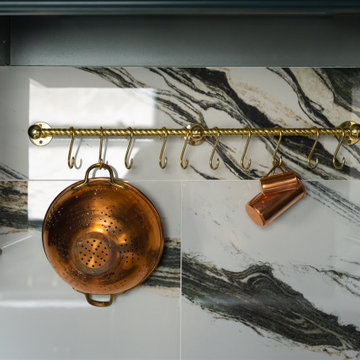 Custom Kitchen Rebuild: Dark Cabinetry, Quartz, and a Record Room Below