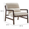 Paxton Wood Sling Chair - Dune Fabric Walnut