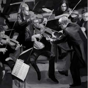 "Symphony Orchestra in Music" Poster Print by Atelier B Art Studio, 24"x24"
