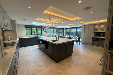Design ideas for a modern kitchen in Surrey.