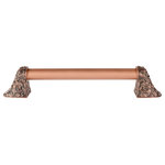 Notting Hill Decorative Hardware - Florid Leaves Appliance Pull, Antique Copper, 12", Plain - Screws Included: Yes