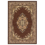 Unique Loom - Unique Loom Brown Washington Reza 6'x9' Area Rug - The gorgeous colors and classic medallion motifs of the Reza Collection will make a rug from this collection the centerpiece of any home. The vintage look of this rug recalls ancient Persian designs and the distinction of those storied styles. Give your home a distinguished look with this Reza Collection rug.