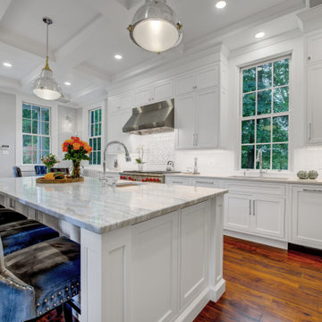 Coffered Ceiling Brighton Beaded Inset Kitchen