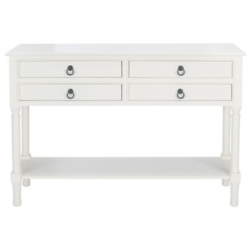 Carlie 4 Drawer Console Table White