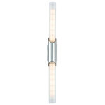 Hudson Valley Lighting - Hudson Valley Lighting 2142-PC Pylon LED 26 InchH Wall Sconce - Set into a bevel-cut holder, Pylon's long glass diPylon LED 26 InchH W Polished ChromeUL: Suitable for damp locations Energy Star Qualified: n/a ADA Certified: YES  *Number of Lights: 2-*Wattage:6w Integrated LED bulb(s) *Bulb Included:Yes *Bulb Type:Integrated LED *Finish Type:Polished Chrome