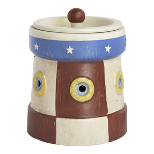 Ocean Blue Lighthouse Candle Lamp Beach Style Candleholders