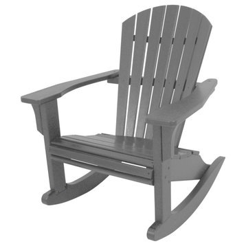 Polywood Seashell Rocking Chair, Slate Gray