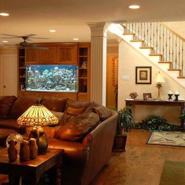 Traditional Style Wall Unit in Oak with Pier Cabinets