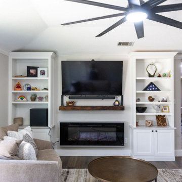 Modern Living Room with Built-In Entertainment Center
