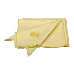 Xia Home Fashions - Daisy Splendor Set of 4 Napkins, 21"x21", Yellow - Napkins