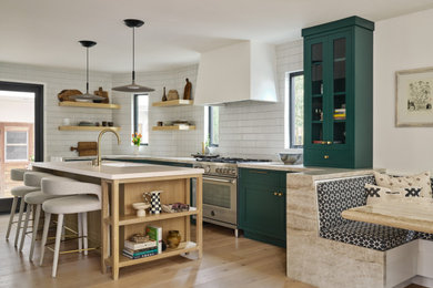 Example of a transitional kitchen design in Los Angeles