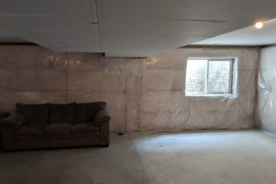 Before - Unusable unfinished basement