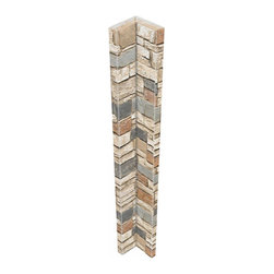 140-CT1-ALPINE DEEP STACKED STONE INSIDE CORNER - 48"H X 3&frac12;" W X 1 &frac12;"D - Wall Panels