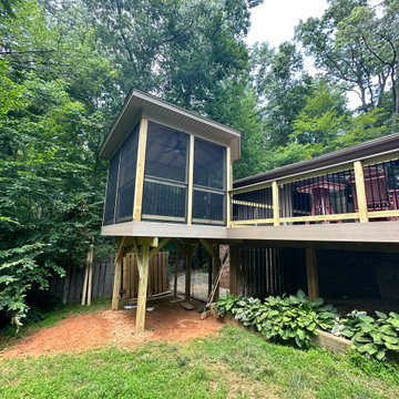 Trex Transcend Rope Swing Deck and Screened Porch