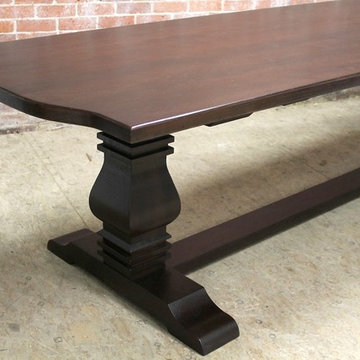 13' reclaimed oak trestle table