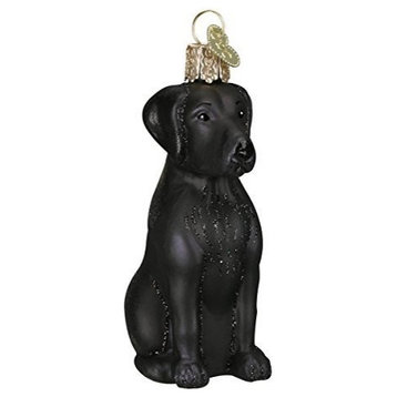 Old World Christmas Black Labrador Glass Blown Ornament
