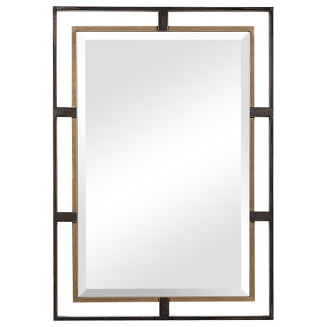 Uttermost Carrizo Gold and Bronze Rectangle Mirror