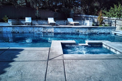 Design ideas for a large modern pool in Sacramento.