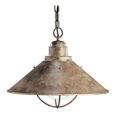 50 Most Por Beach Style Outdoor Hanging Lights For 2018 Houzz Kichler Seaside One Light Olde Brick Down Pendant Outdoor Hanging Lights