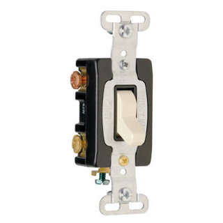 Pass & Seymour Commercial 3-Way Toggle Switch, 15A, Light Almond