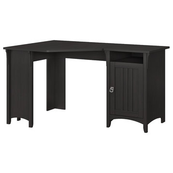 Bush Furniture Salinas 55W Corner Desk With Storage, Black