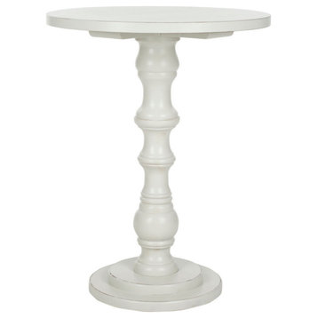 Bennett Round Top Accent Table, Off White