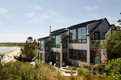Beach style exterior home photo in Boston