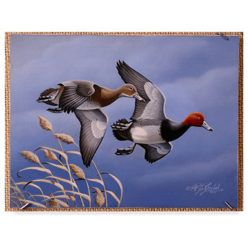 Wilhelm Goebel '1986 Redhead Ducks' Canvas Art, 47"x35"