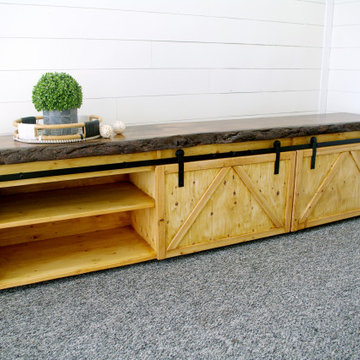 Edmonton Custom Live Edge TV stand