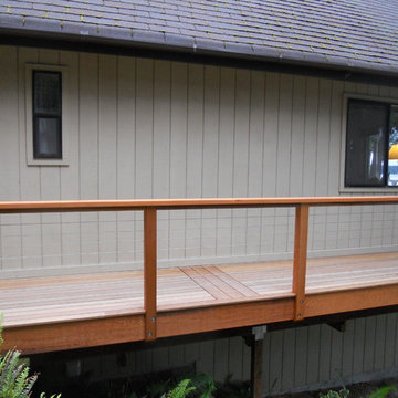 Ipe' deck and cedar cable railing system
