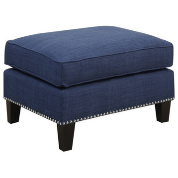 Bowery Hill Ottoman in Blue