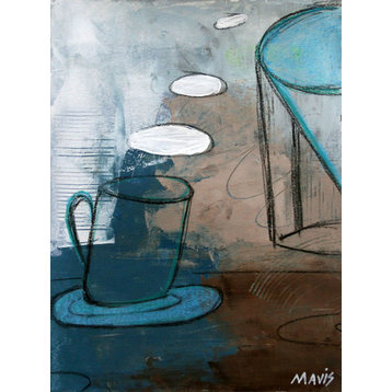 "Dreaming Coffee" Original Abstract On Paper By Mavis