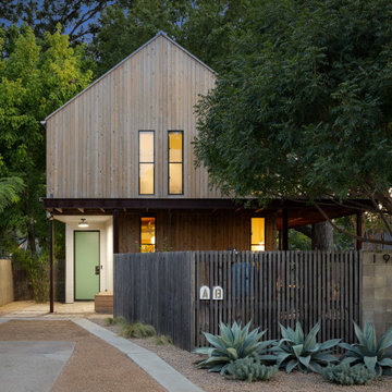 Modern Geometry Meets Wood Accents in East Austin