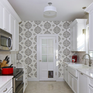 Bright and Cheery Galley Kitchen